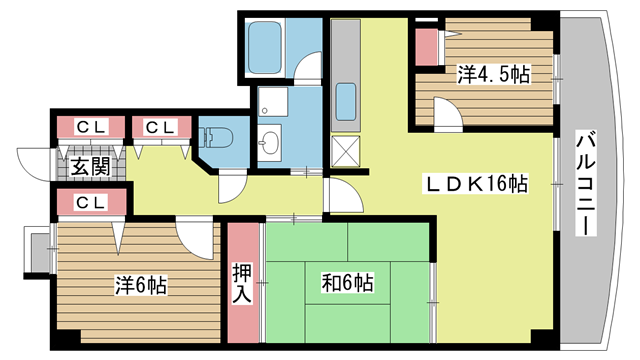 神戸市東灘区青木の賃貸物件間取画像