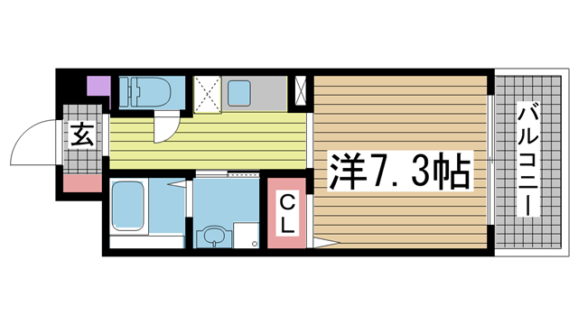 神戸市東灘区住吉南町の賃貸物件間取画像