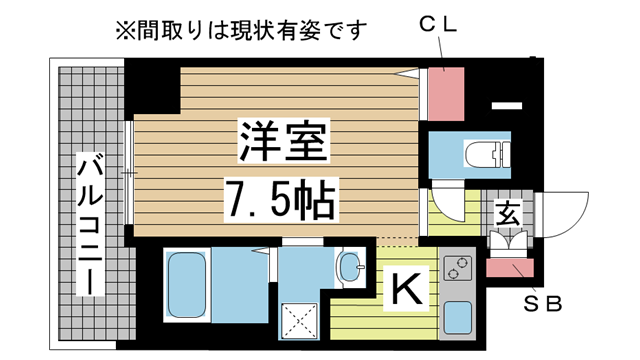 神戸市兵庫区三川口町の賃貸物件間取画像