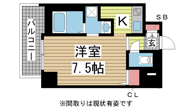 神戸市兵庫区三川口町の賃貸物件間取画像