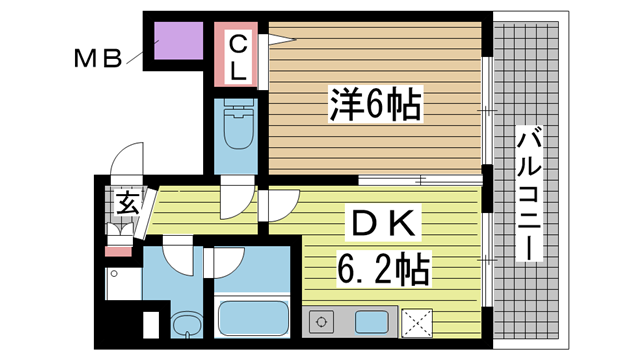 神戸市灘区烏帽子町の賃貸物件間取画像