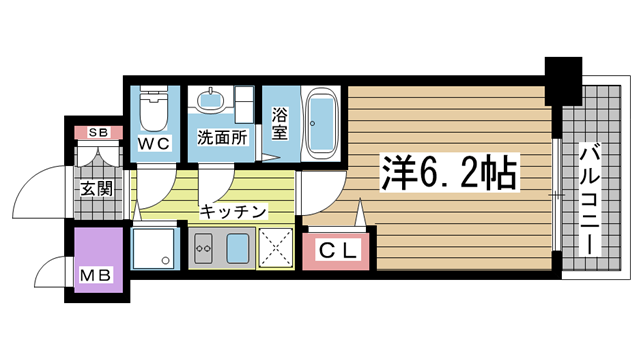 神戸市兵庫区中道通の賃貸物件間取画像