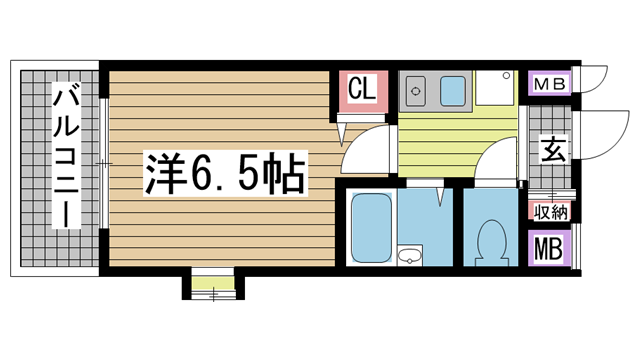 神戸市中央区熊内町の賃貸物件間取画像