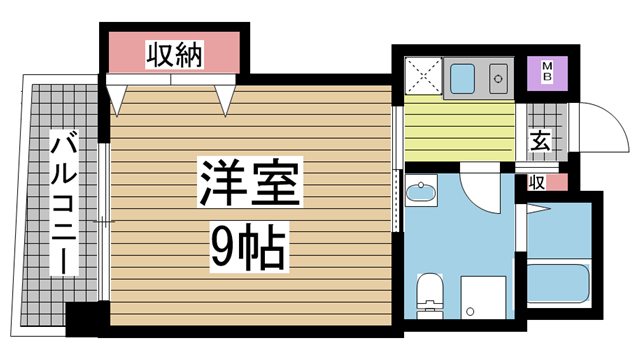 神戸市中央区生田町の賃貸物件間取画像