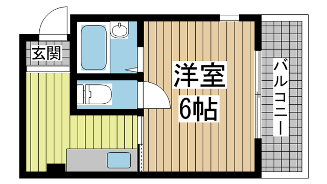 神戸市中央区若菜通の賃貸物件間取画像