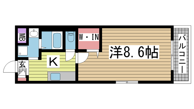 神戸市兵庫区石井町の賃貸物件間取画像