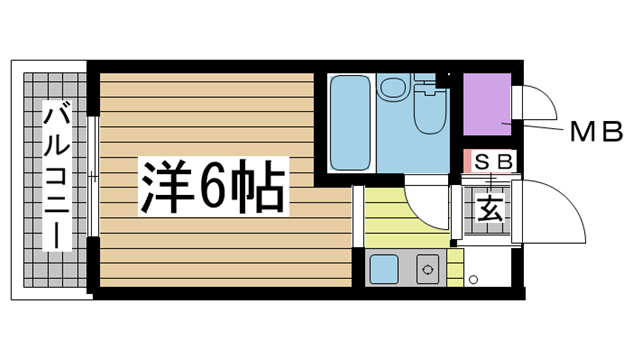 神戸市中央区御幸通の賃貸物件間取画像