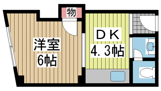神戸市灘区徳井町の賃貸物件間取画像
