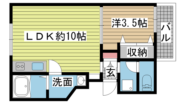 神戸市須磨区須磨浦通の賃貸物件間取画像