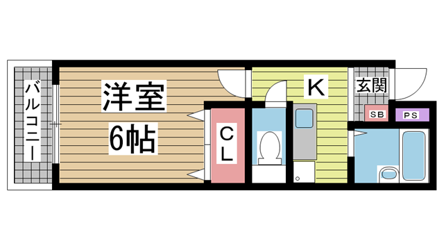 神戸市東灘区御影塚町の賃貸物件間取画像