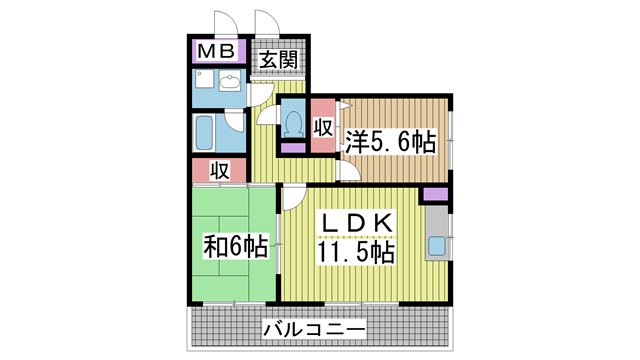 神戸市灘区徳井町の賃貸物件間取画像