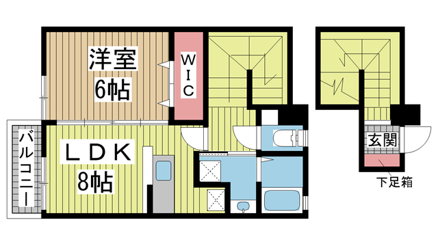 神戸市須磨区妙法寺の賃貸物件間取画像