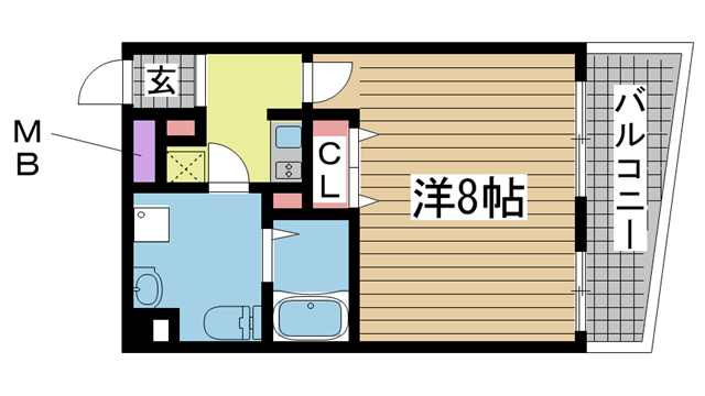 神戸市灘区岸地通の賃貸物件間取画像