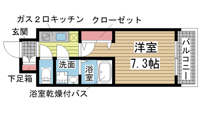 神戸市中央区加納町の賃貸物件間取画像