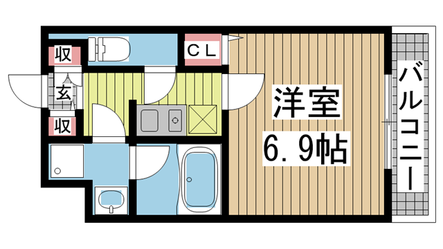 神戸市中央区栄町通の賃貸物件間取画像