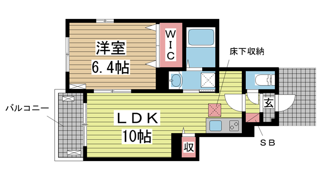 神戸市垂水区名谷町の賃貸物件間取画像