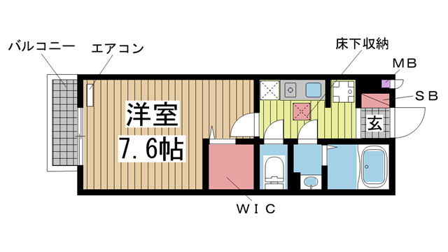 神戸市東灘区西岡本の賃貸物件間取画像