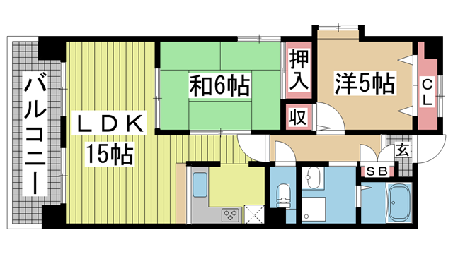 神戸市兵庫区本町の賃貸物件間取画像
