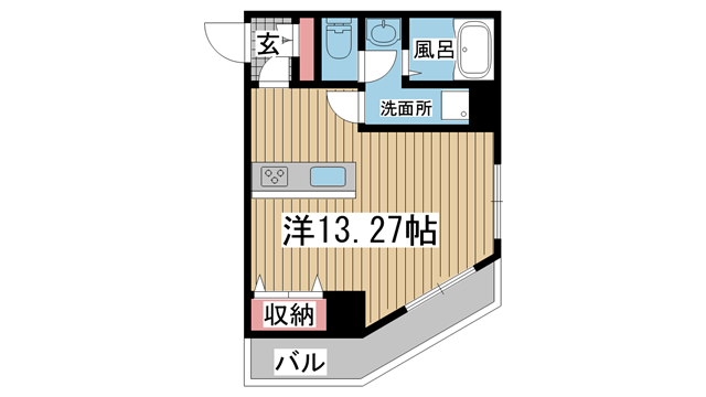 神戸市長田区松野通の賃貸物件間取画像