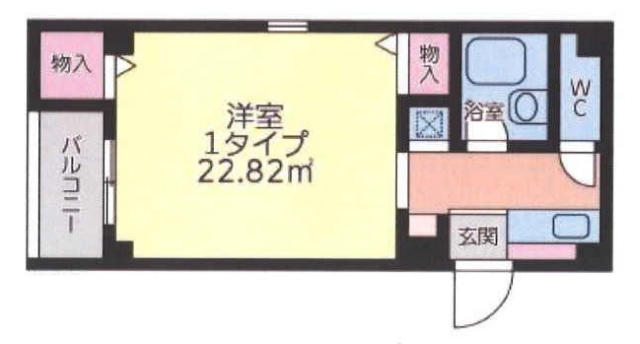 神戸市中央区楠町の賃貸物件間取画像