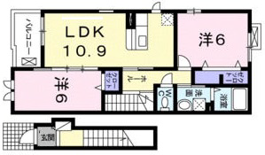 神戸市北区緑町の賃貸物件間取画像
