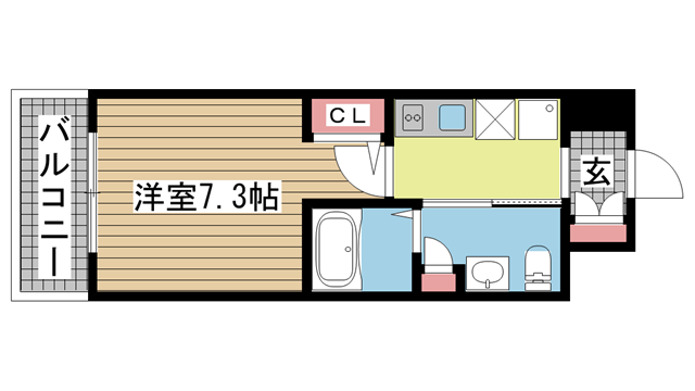 神戸市兵庫区水木通の賃貸物件間取画像