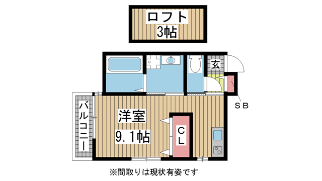 神戸市長田区房王寺町の賃貸物件間取画像
