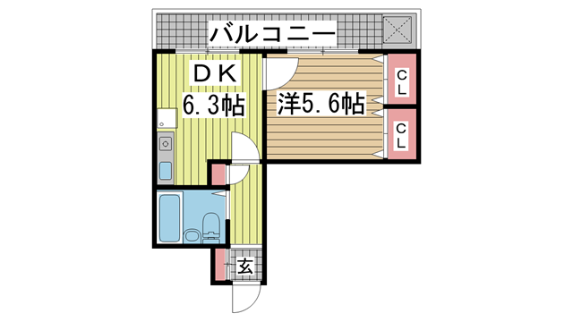 神戸市中央区栄町通の賃貸物件間取画像