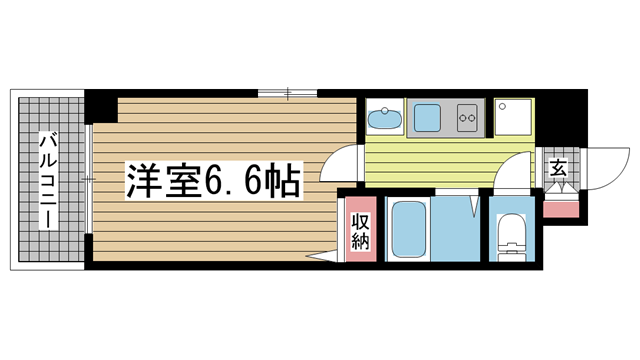 神戸市中央区南本町通の賃貸物件間取画像