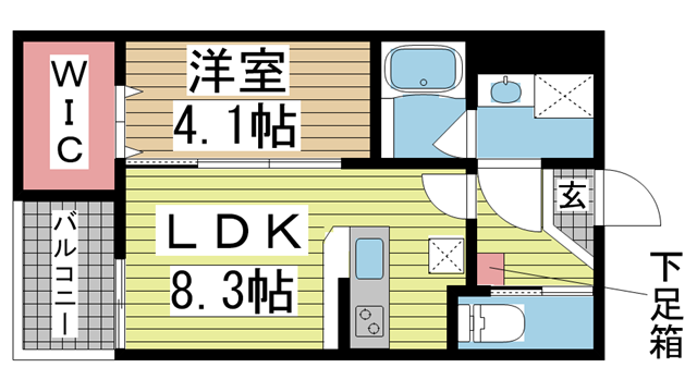 神戸市長田区浜添通の賃貸物件間取画像