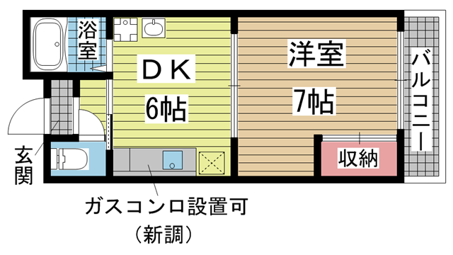 神戸市兵庫区矢部町の賃貸物件間取画像
