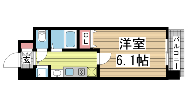 神戸市中央区二宮町の賃貸物件間取画像