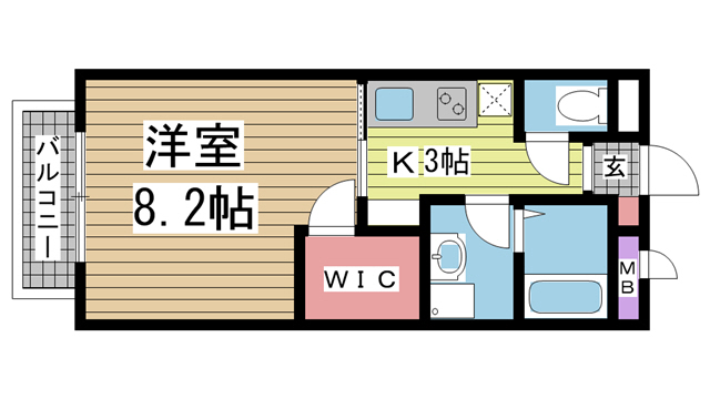 神戸市東灘区魚崎中町の賃貸物件間取画像