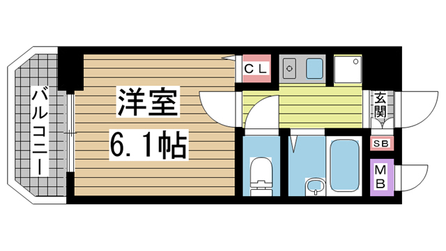 神戸市中央区加納町の賃貸物件間取画像