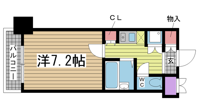 神戸市中央区元町通の賃貸物件間取画像
