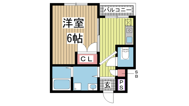 神戸市中央区北長狭通の賃貸物件間取画像