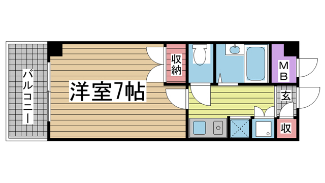 神戸市中央区生田町の賃貸物件間取画像