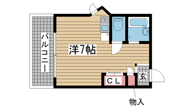 神戸市中央区国香通の賃貸物件間取画像