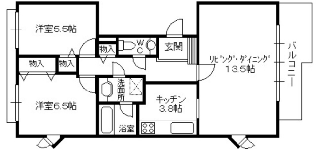 神戸市東灘区西岡本の賃貸物件間取画像