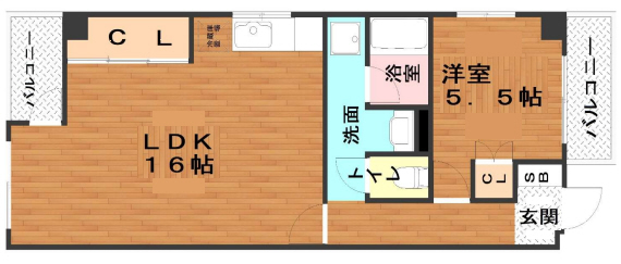 神戸市兵庫区島上町の賃貸物件間取画像