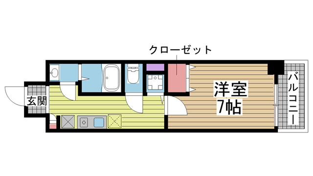 神戸市中央区磯辺通の賃貸物件間取画像