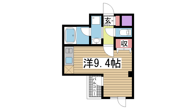 神戸市中央区磯上通の賃貸物件間取画像