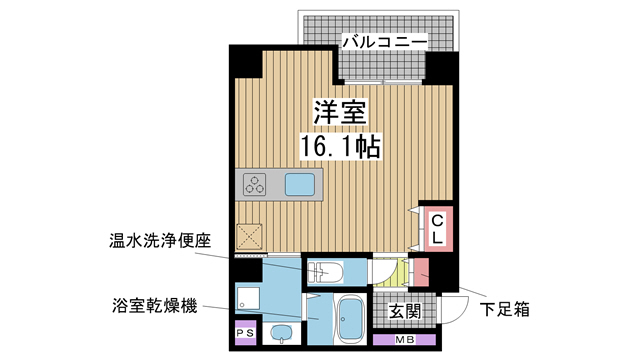 神戸市中央区古湊通の賃貸物件間取画像