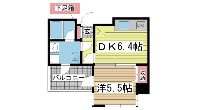 神戸市中央区加納町の賃貸物件間取画像