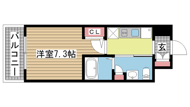 神戸市兵庫区水木通の賃貸物件間取画像