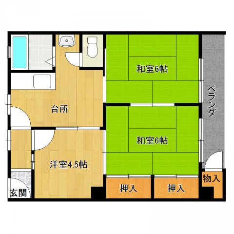 神戸市灘区篠原北町の賃貸物件間取画像