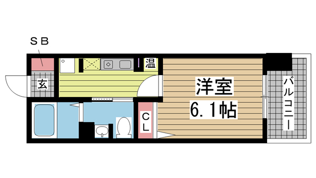 神戸市中央区加納町の賃貸物件間取画像