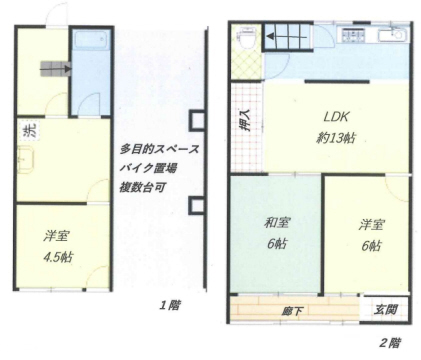 神戸市兵庫区浜山通の賃貸物件間取画像