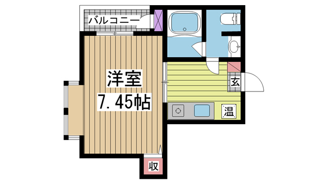 神戸市中央区花隈町の賃貸物件間取画像