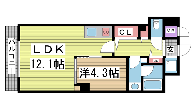 マグノリア・トアロード 703|神戸市中央区中山手通(JR東海道本線(近畿)三ノ宮駅)のマンション間取 マグノリア・トアロード 703|神戸市中央区中山手通(JR東海道本線(近畿)三ノ宮駅)のマンション間取